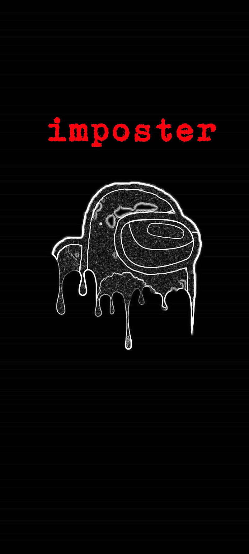 una imagen en blanco y negro de un logo de impostor Fondos de pantalla