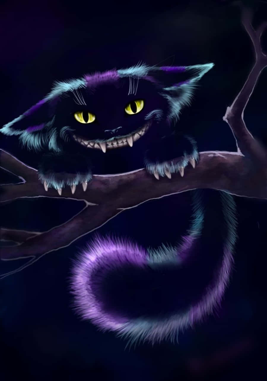 ¡Una imagen surrealista del icónico Gato de Cheshire! Fondos de pantalla