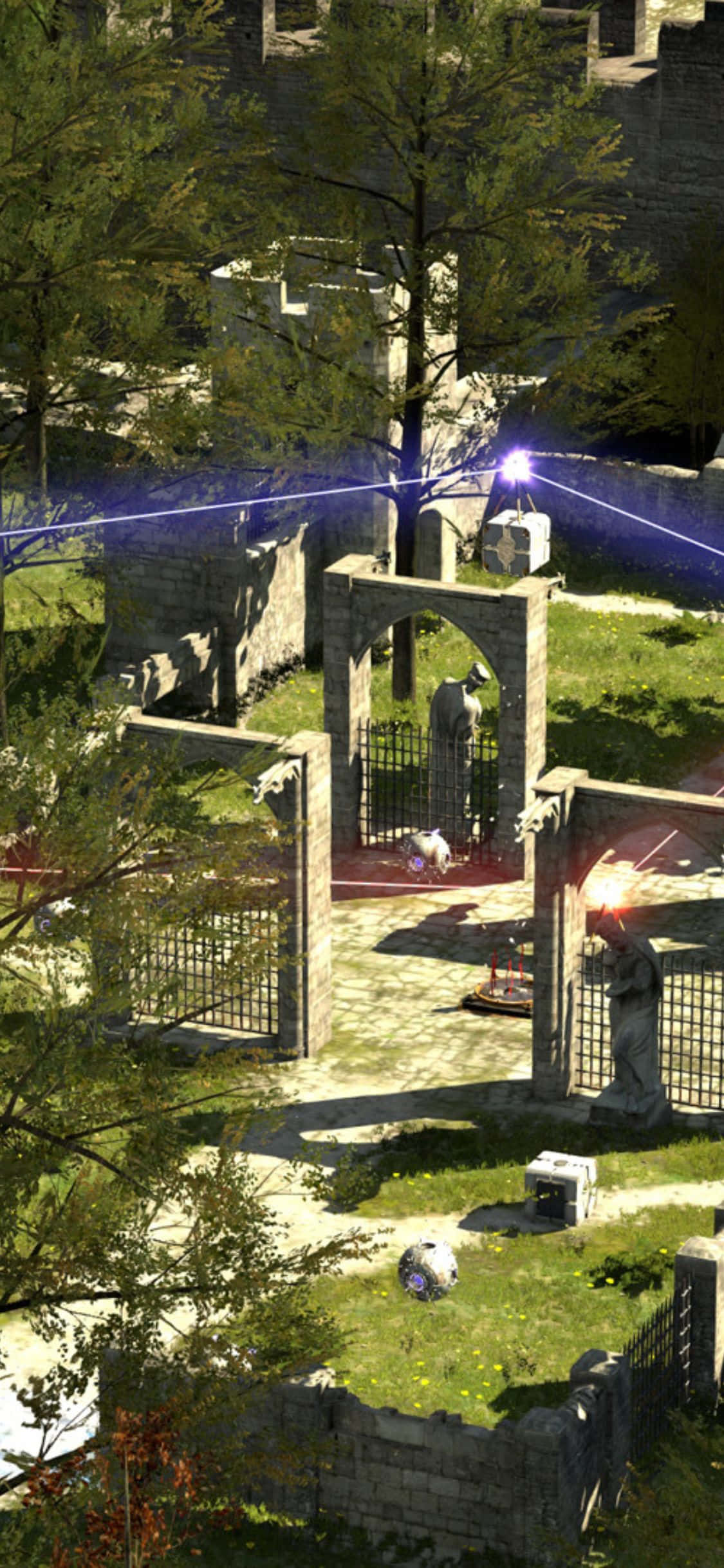 Una impactante representación visual de iPhone X y The Talos Principle Fondos de pantalla