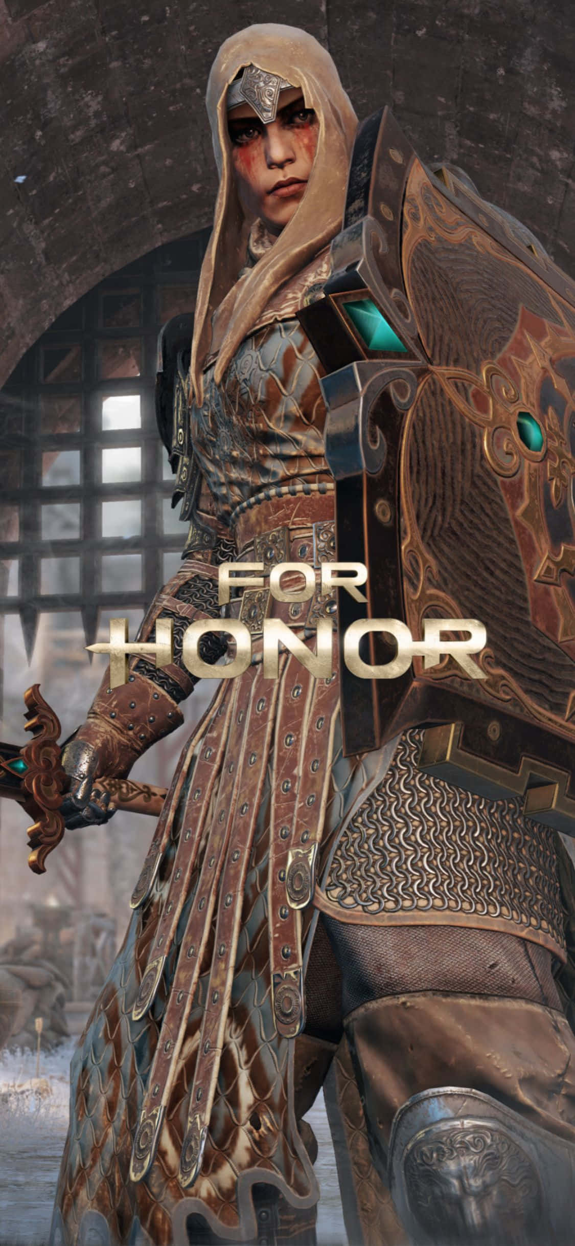 una mujer con armadura con las palabras for honor Fondos de pantalla