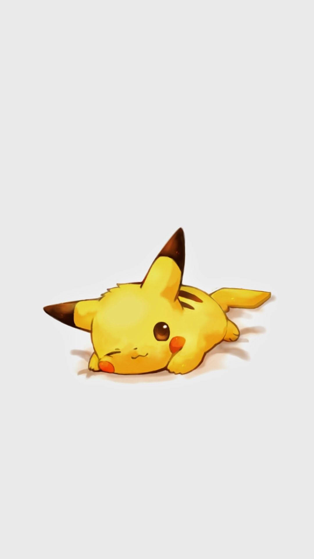 Fondo de pantalla de Pikachu recostado sobre una almohada blanca.
