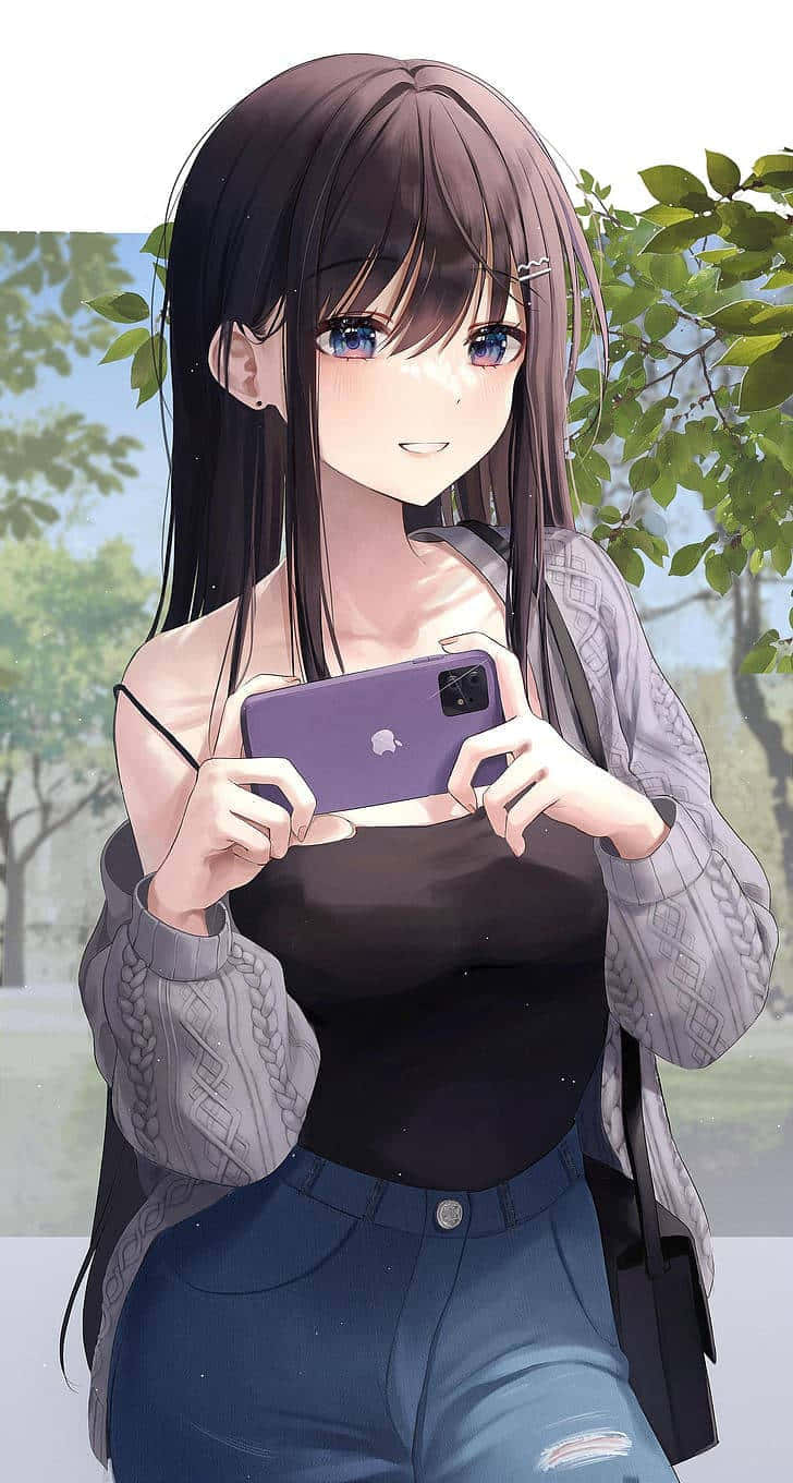Una Pequeña Chica Anime Saluda al Mundo Fondos de pantalla