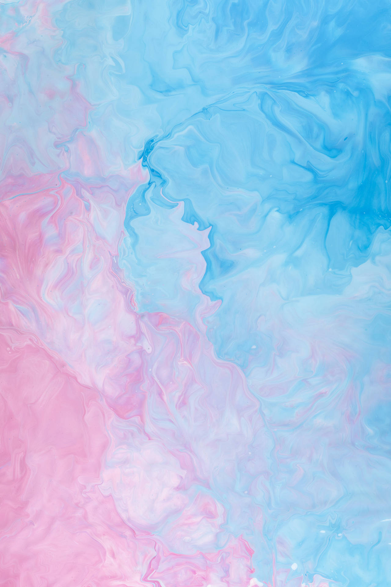 pintura abstracta rosa y azul