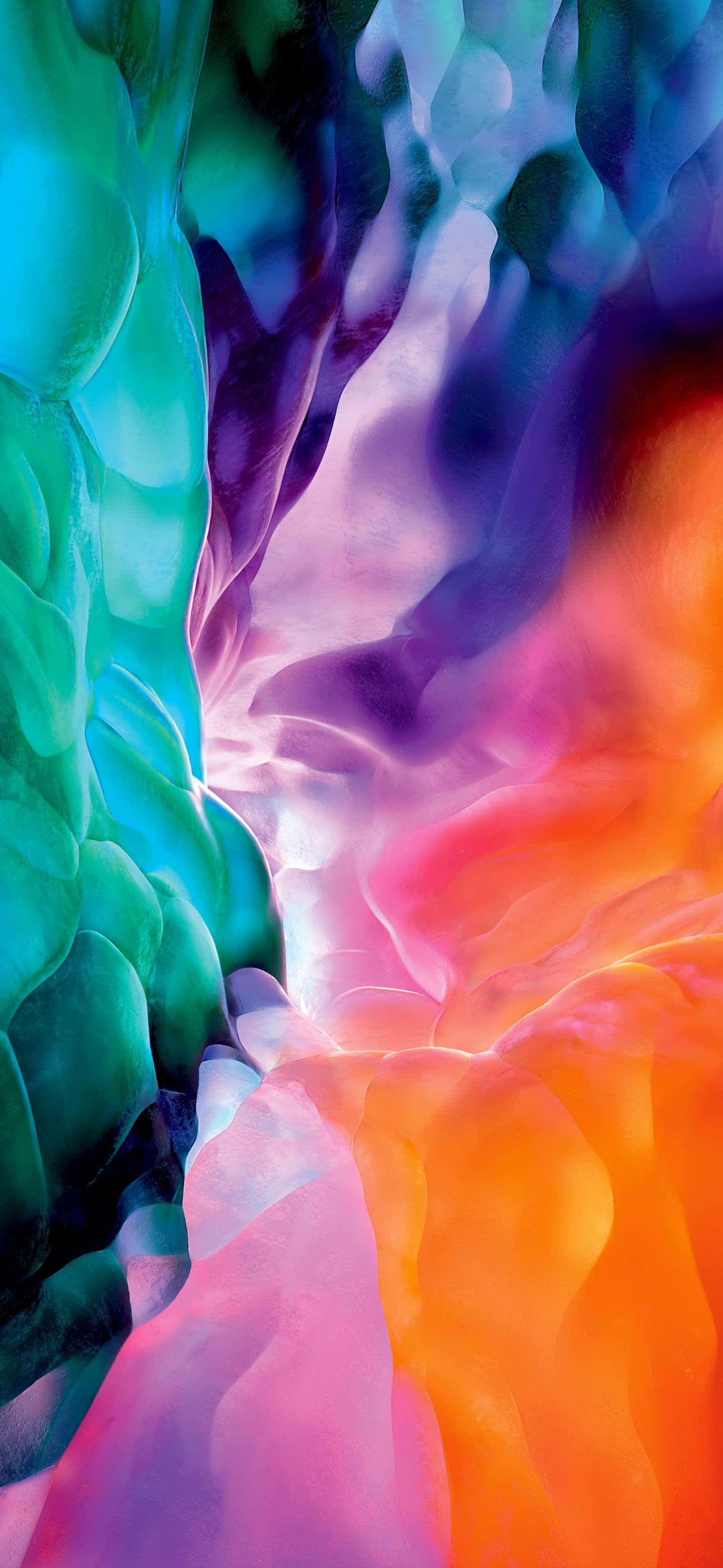 una pintura abstracta colorida de una cascada Fondos de pantalla