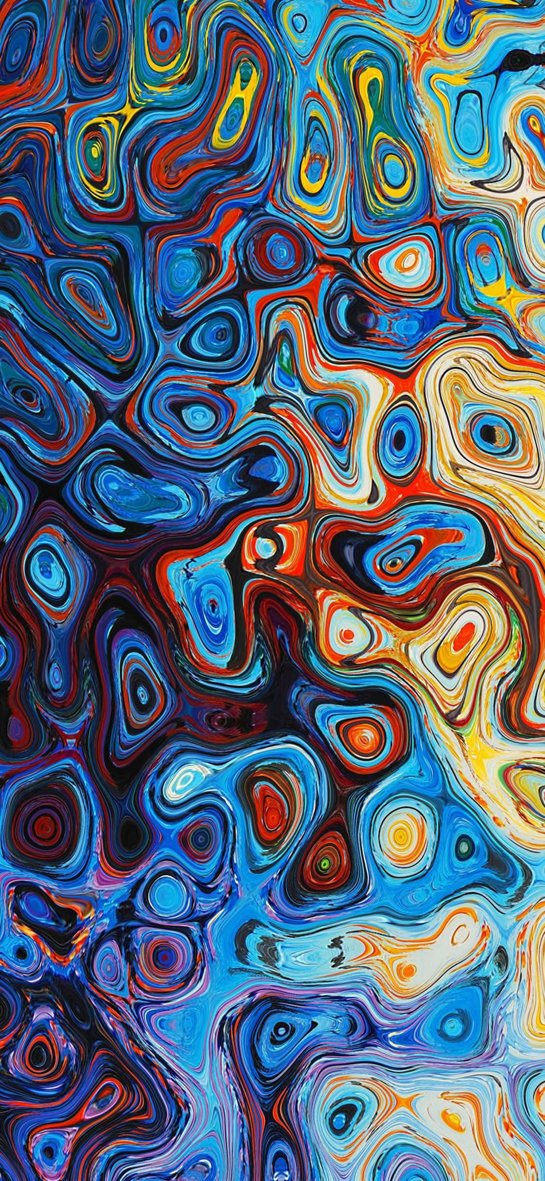 una pintura de un patrón colorido y arremolinado Fondos de pantalla