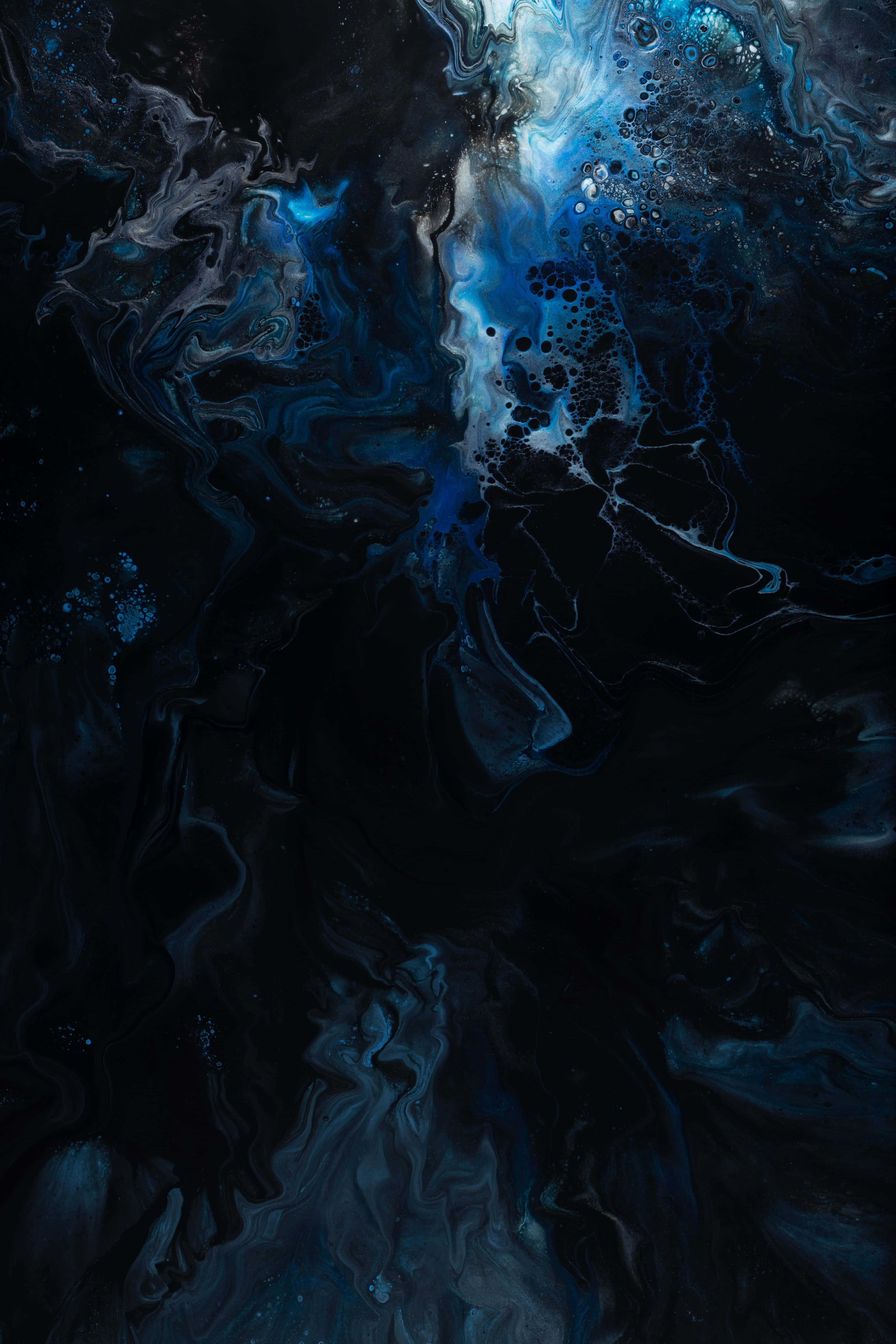 una pintura negra y azul Fondos de pantalla
