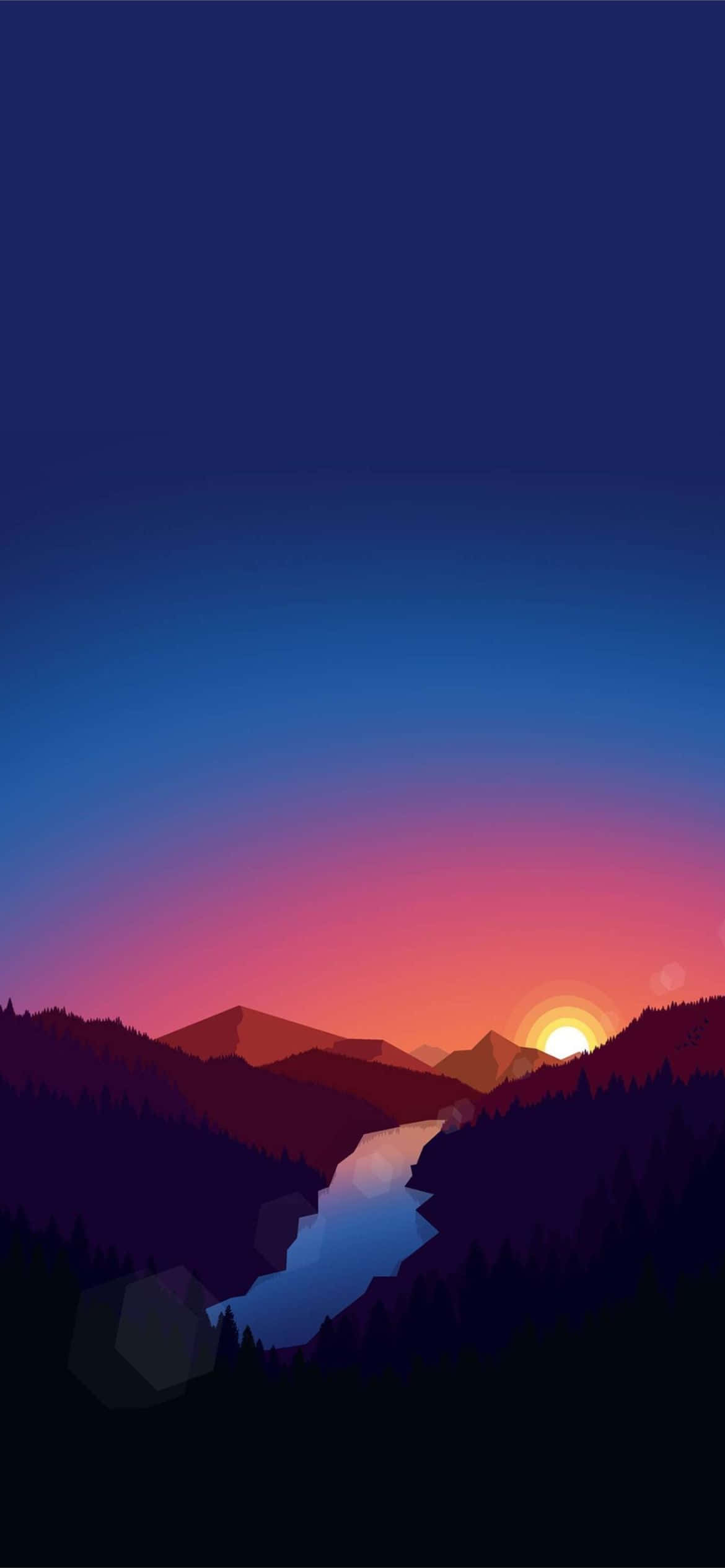 una puesta de sol sobre un paisaje montañoso Fondos de pantalla