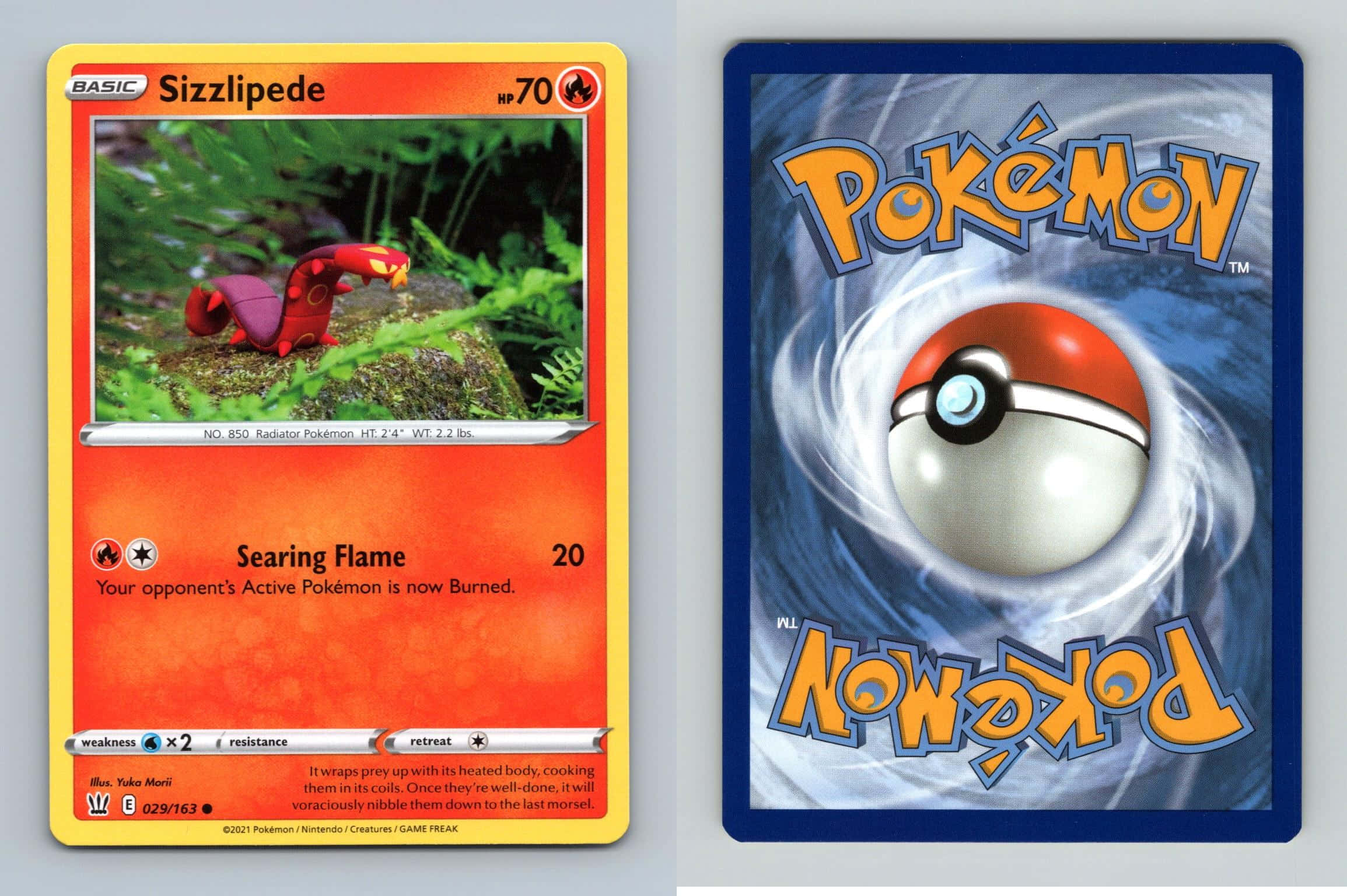 Una rara carta de Pokémon Sizzlipede Fondos de pantalla
