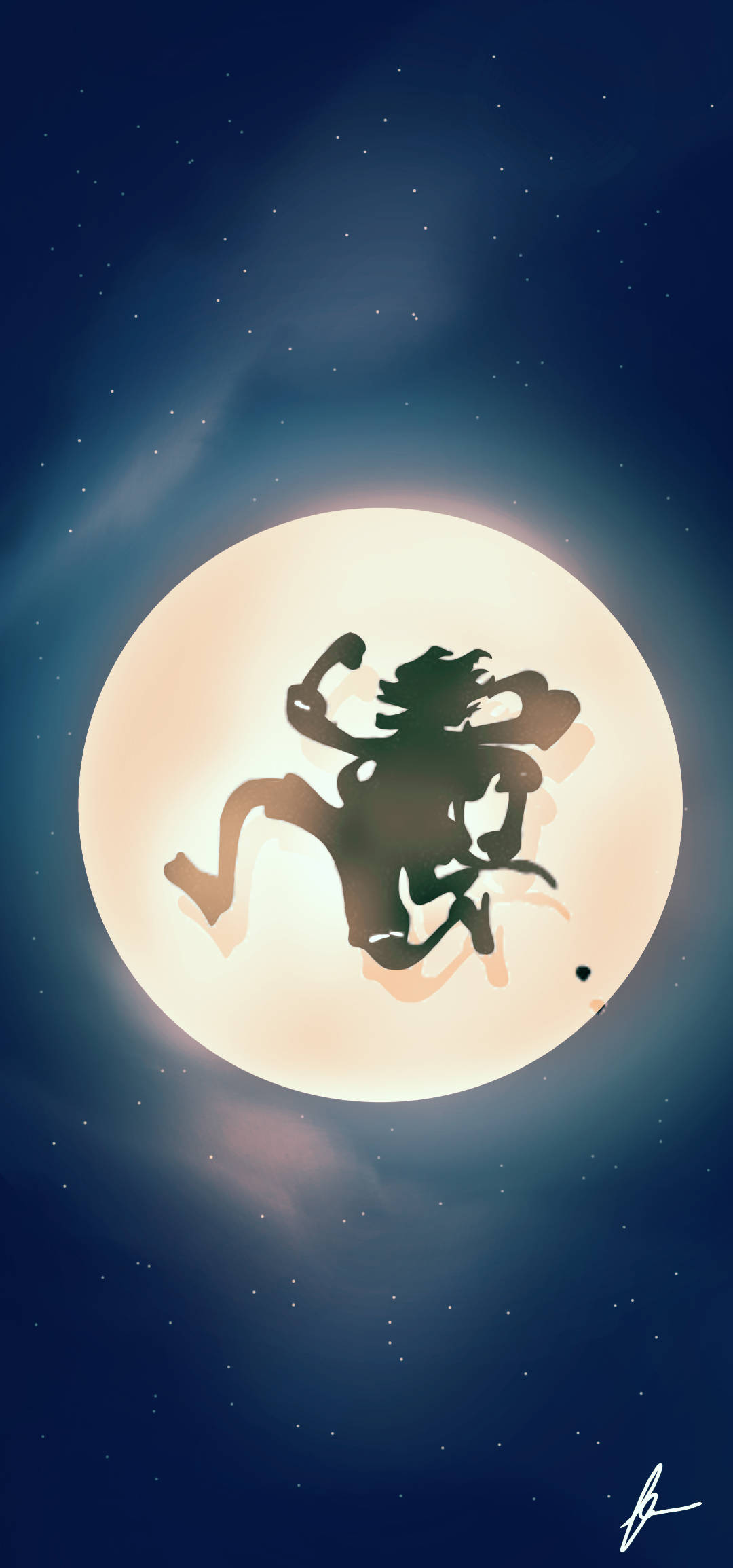 una silueta de un hombre en la luna Fondos de pantalla
