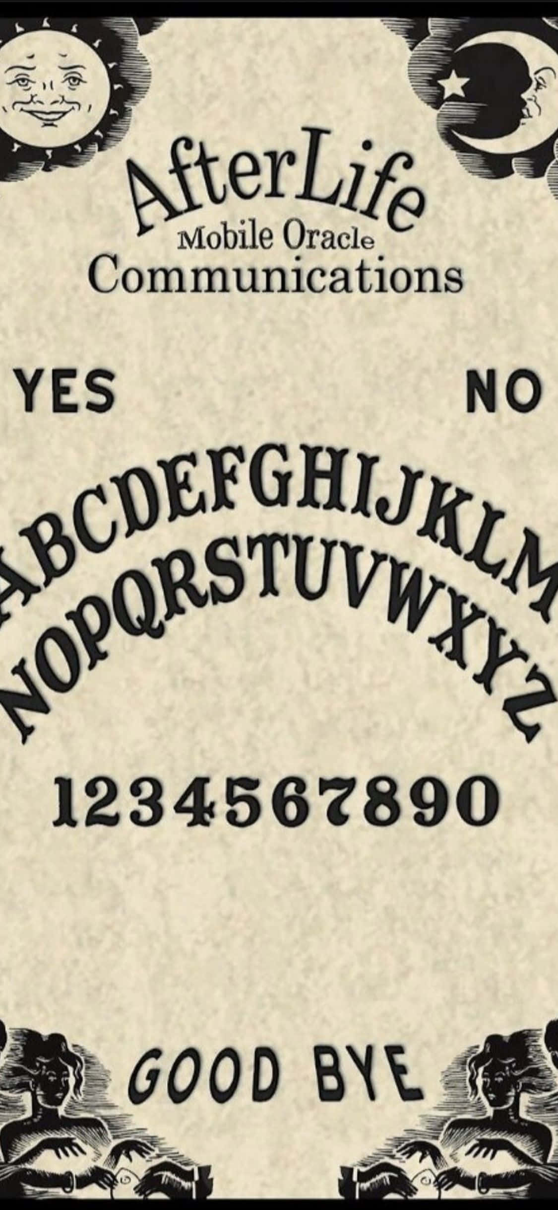 Una tabla Ouija vintage sobre una superficie de madera mística. Fondos de pantalla