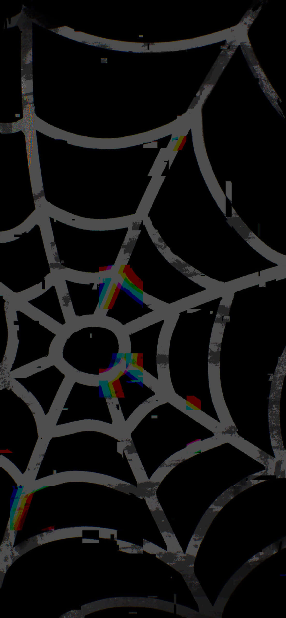una telaraña con colores de arcoíris Fondos de pantalla