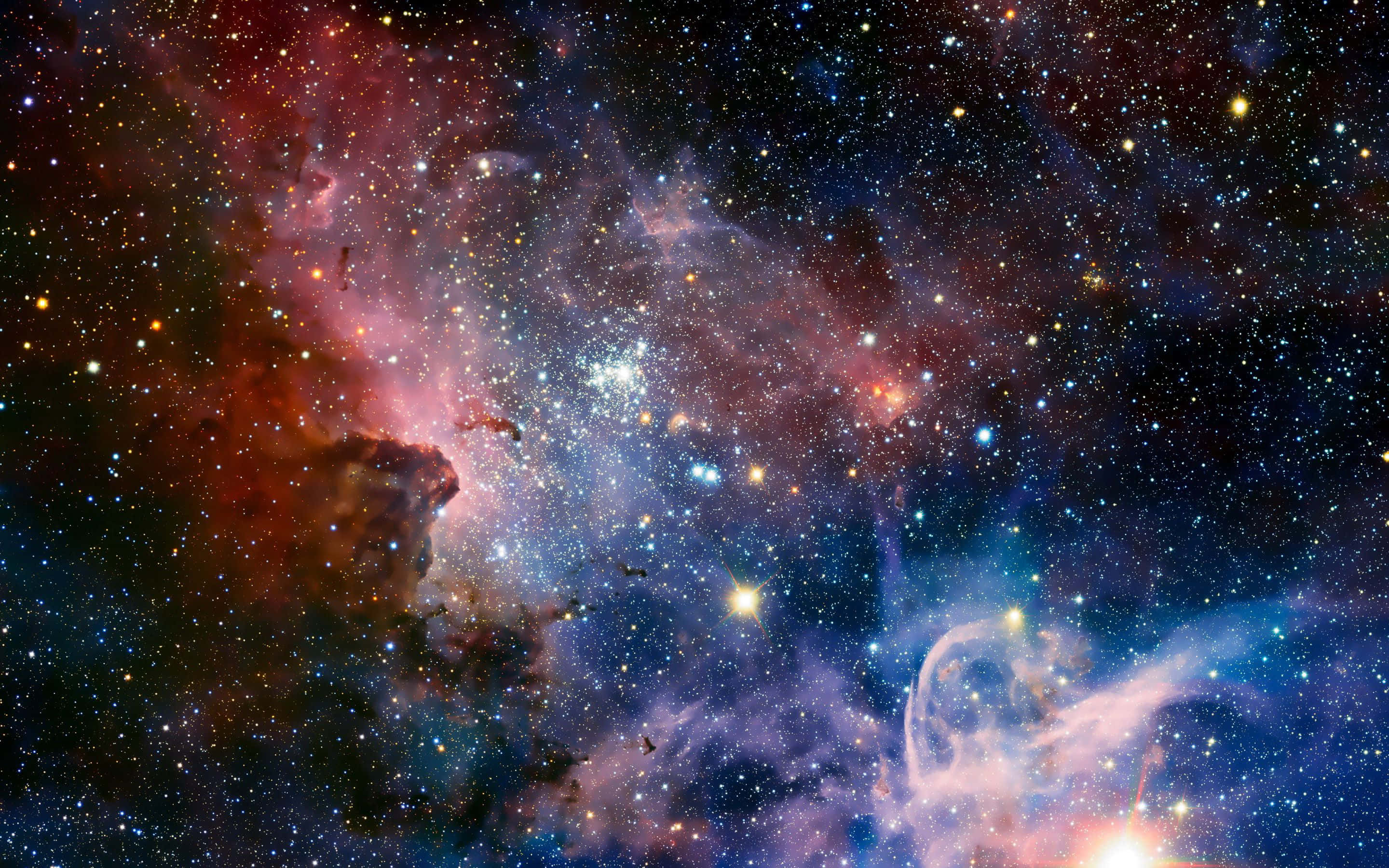 una vista de la nebulosa con estrellas y nebulosa Fondos de pantalla