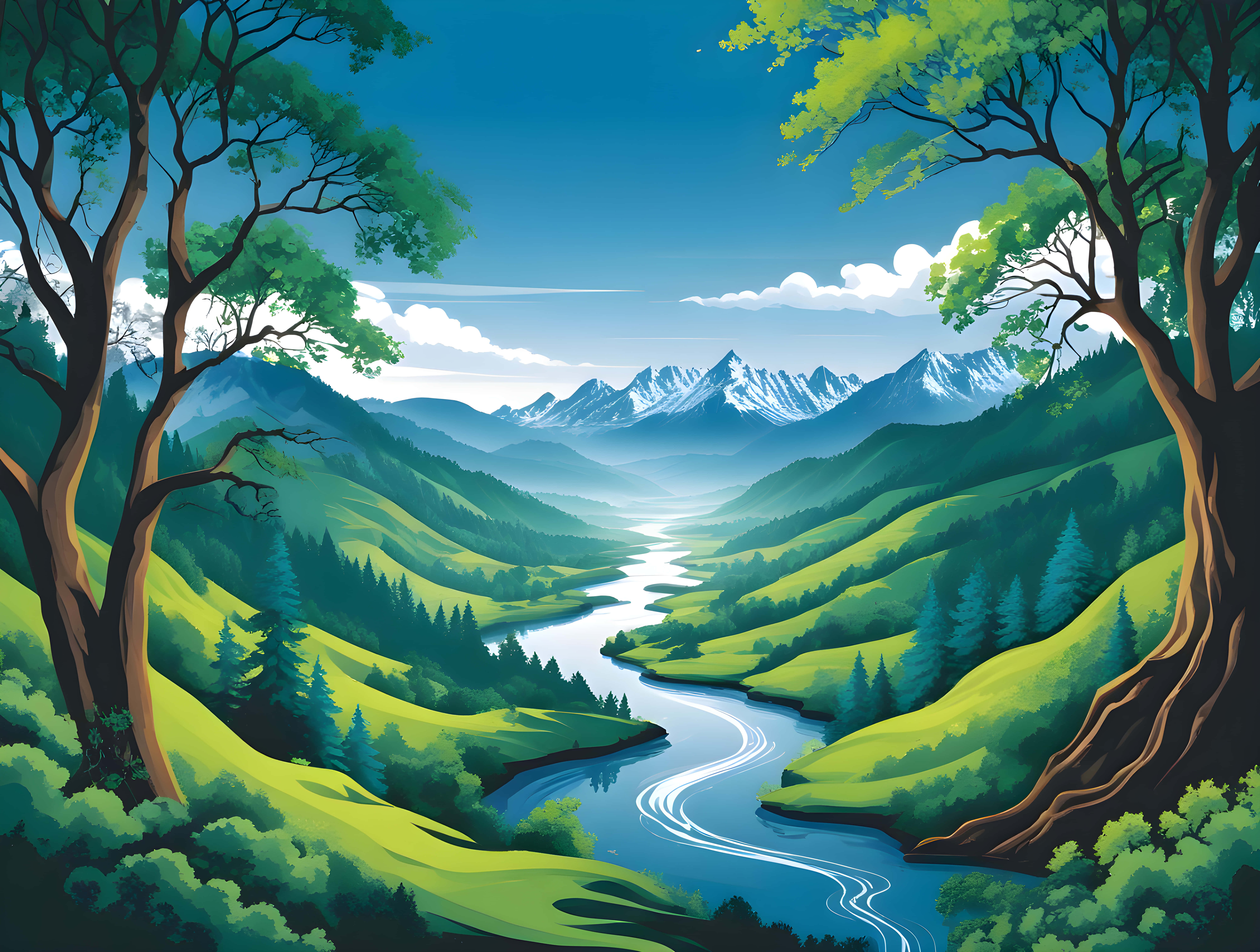 Una vista natural a lápiz Fondos de pantalla