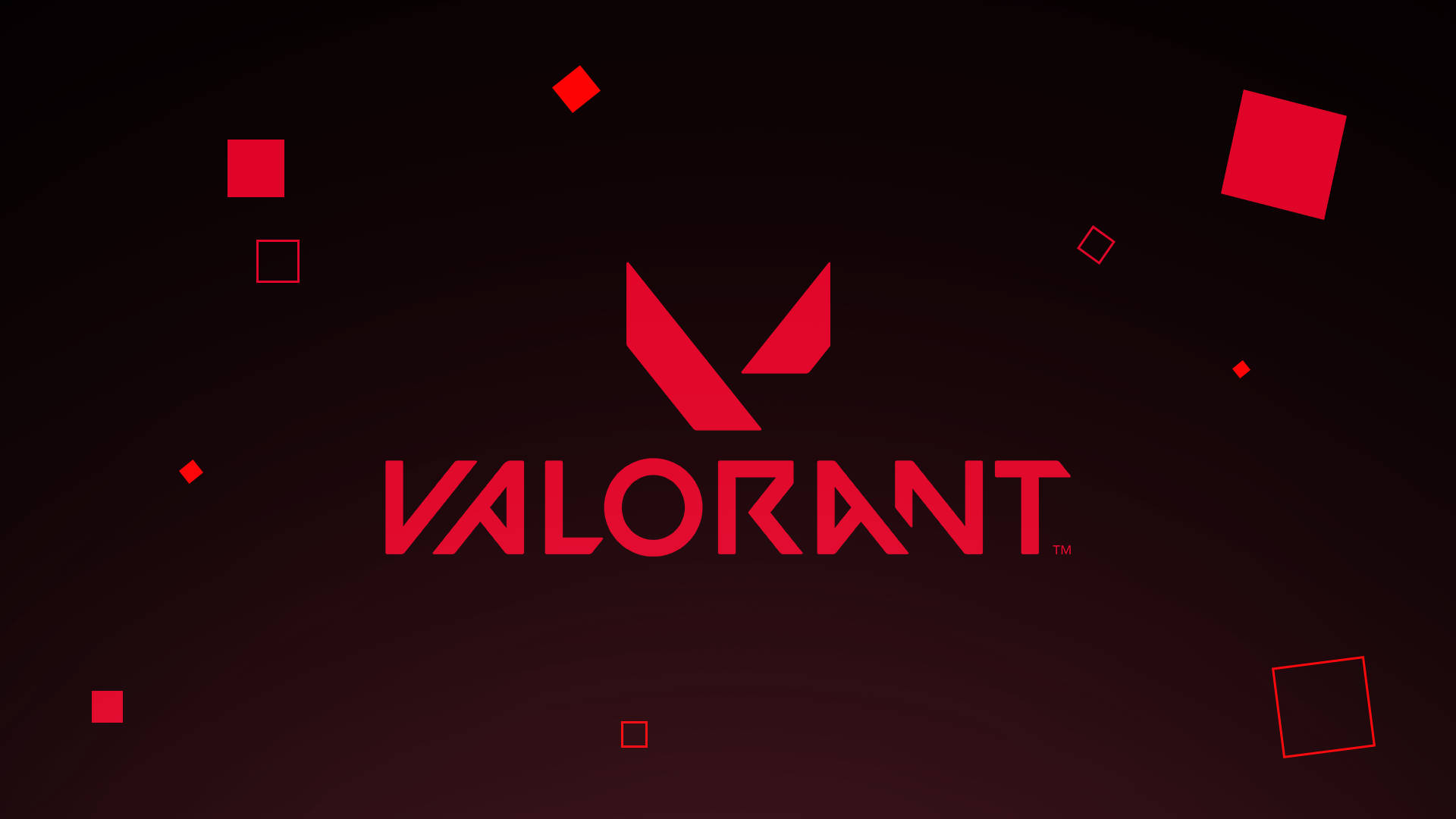 Fondo de pantalla del logo rojo de Valorant