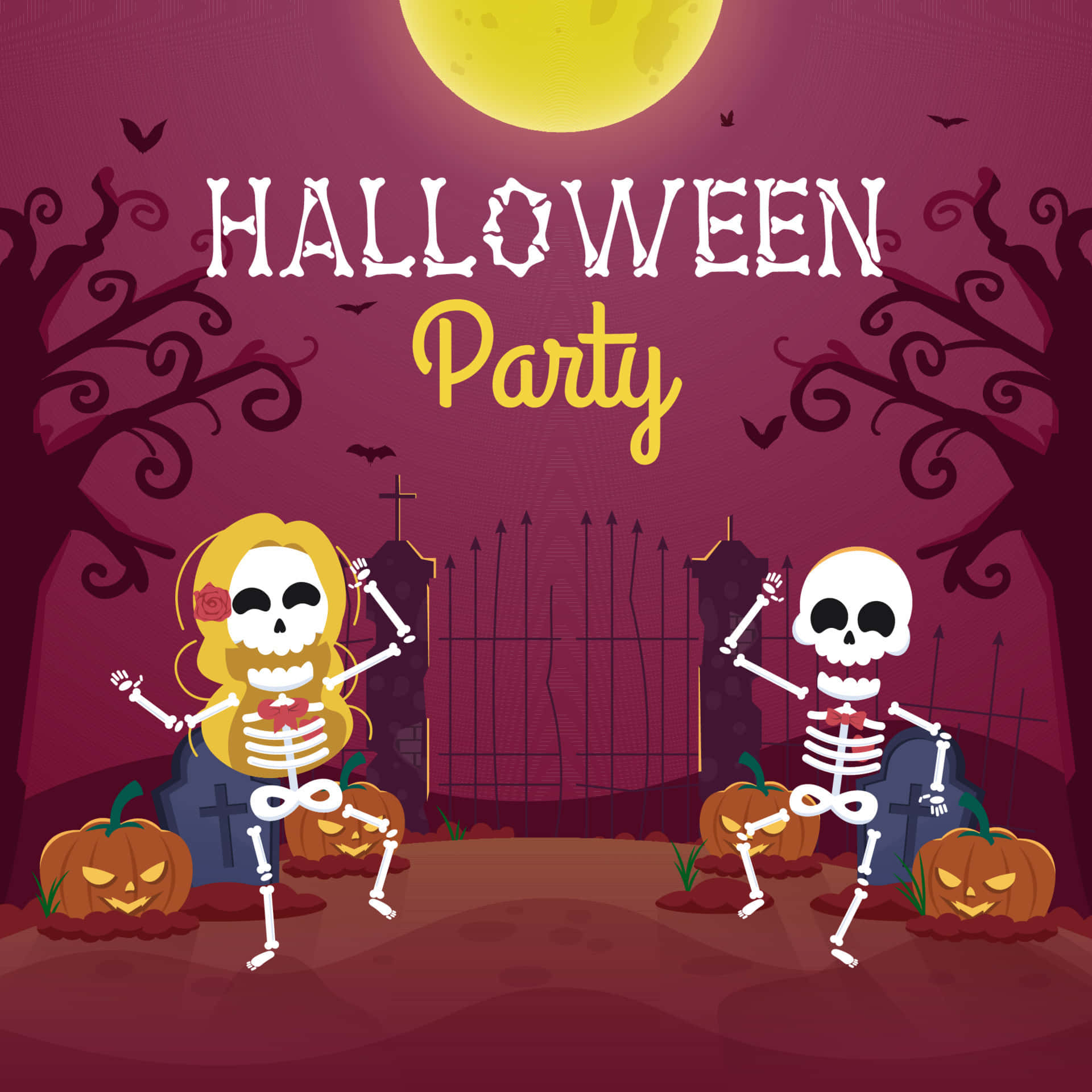 ¡Únete a la terroríficamente divertida fiesta de Halloween! Fondos de pantalla