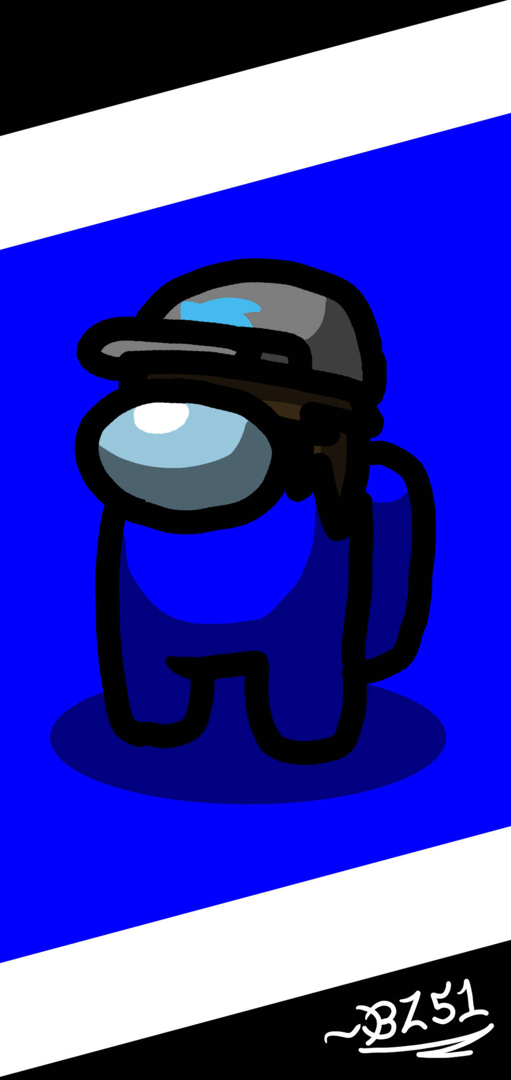 Únete al equipo azul con Blue Among US Fondos de pantalla