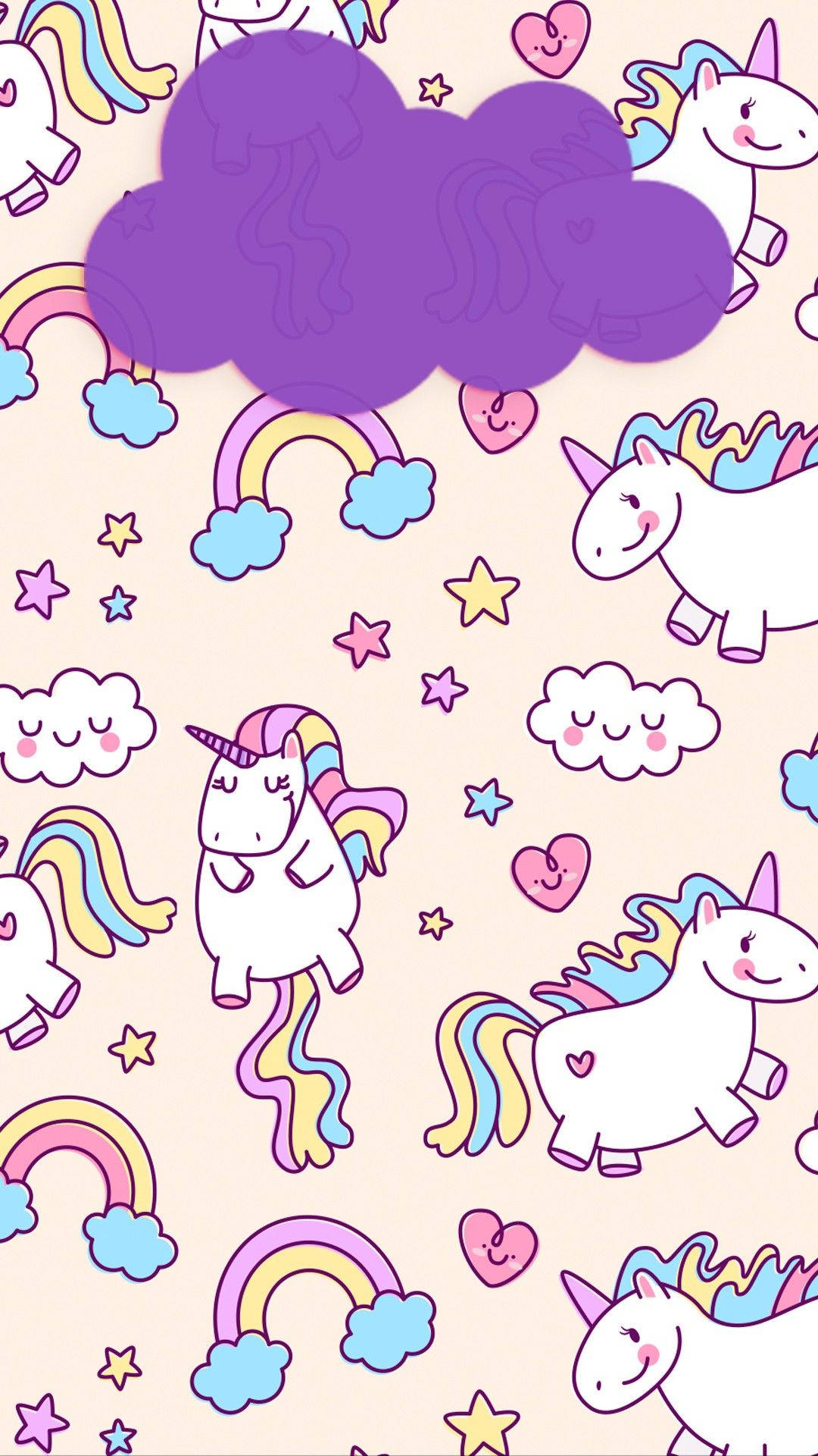 Unicornio Arcoíris para Teléfono Linda y Femenina Fondos de pantalla