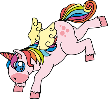 Unicornio de dibujos animados colorido Fondos de pantalla