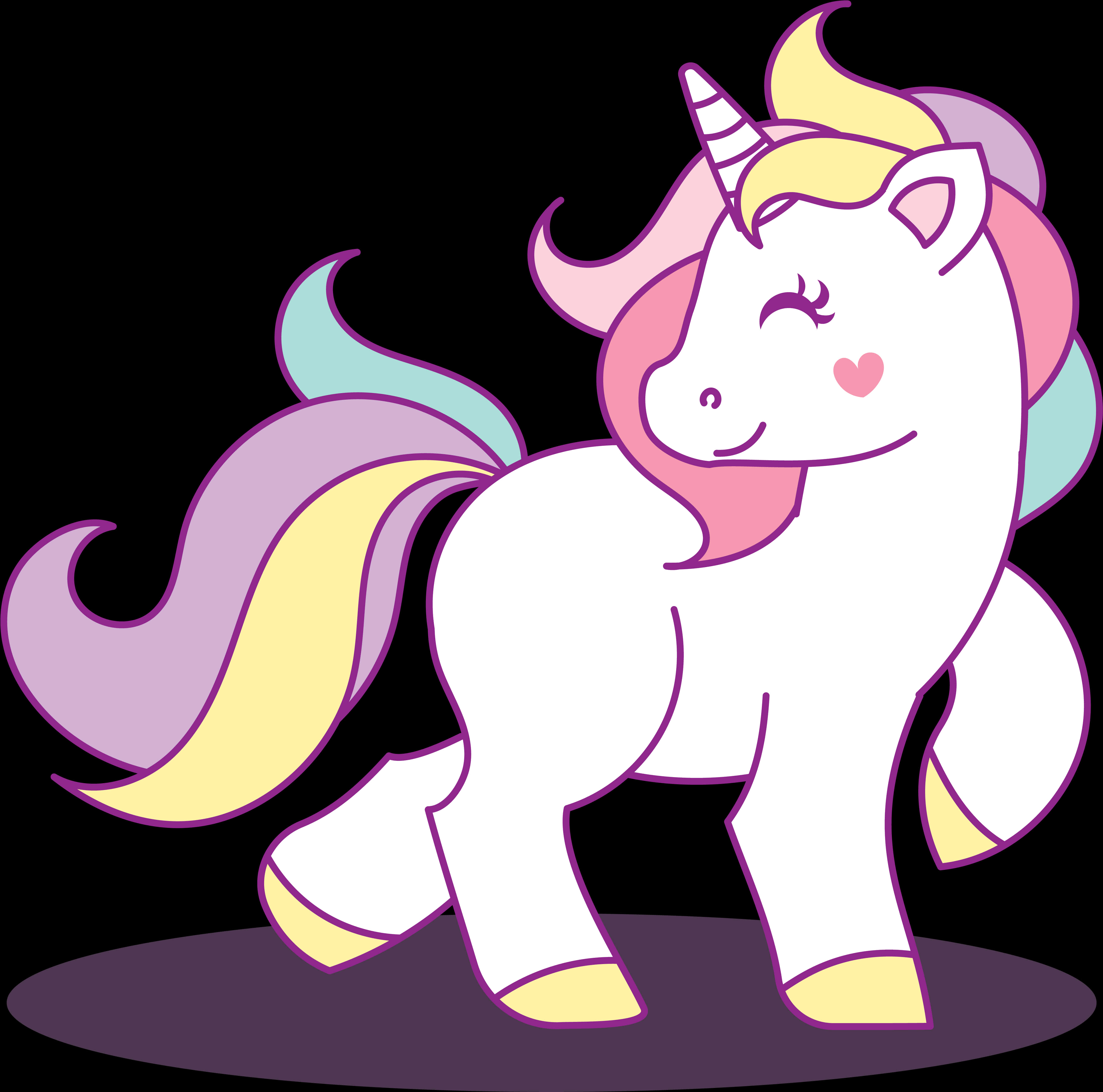 Unicornio de dibujos animados colorido Fondos de pantalla