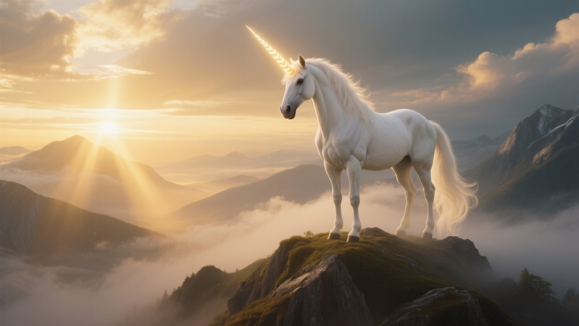 Unicornio del Amanecer Celestial Fondos de pantalla