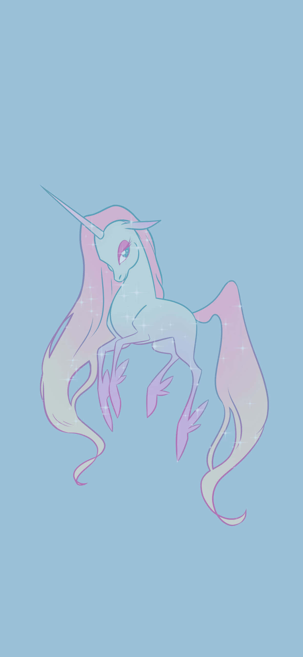 Unicornio Lindo Estético Azul Claro Fondos de pantalla