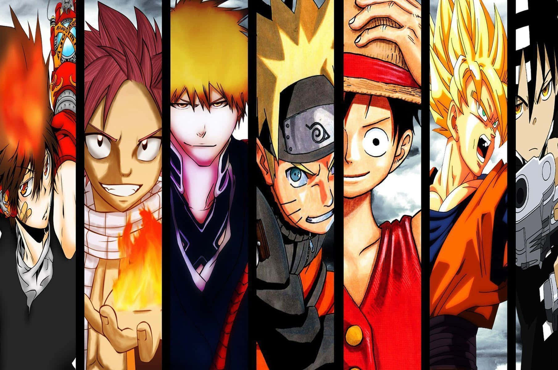"Uniendo a los fans del anime de todo el mundo—chocando los cinco con amigos, enemigos y aliados." Fondos de pantalla