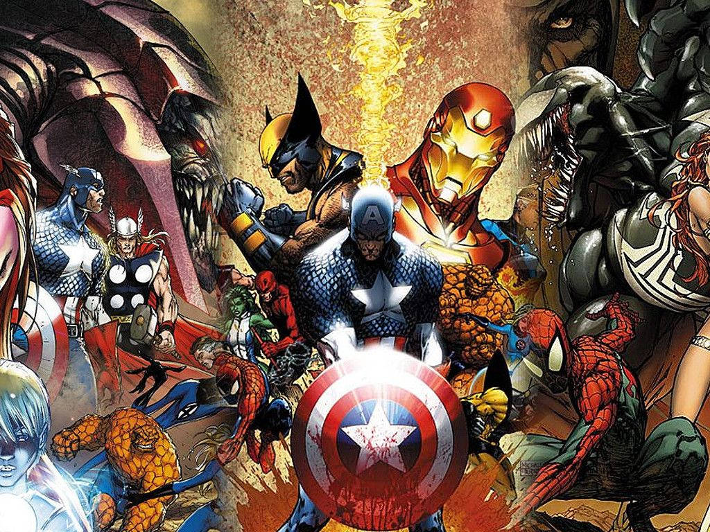 Uniendo a los héroes de Marvel Fondos de pantalla