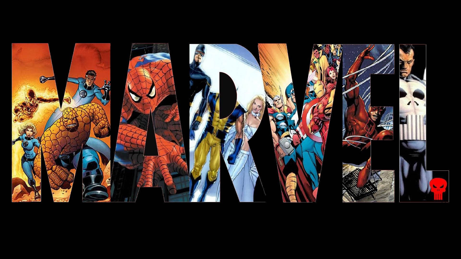 Superhéroes de Marvel Capitán América, Wolverine, Spider-Man y otros.