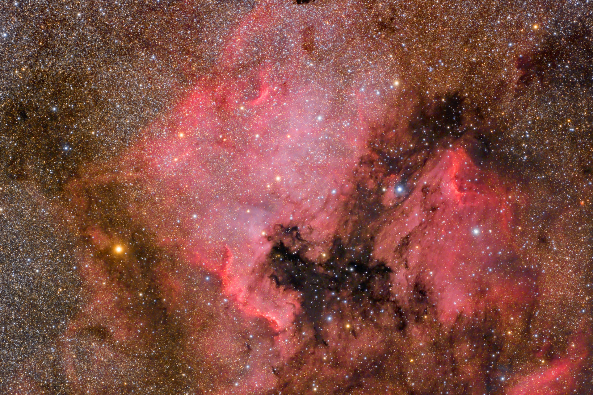 Fondo de pantalla de universo galaxia estrellada roja