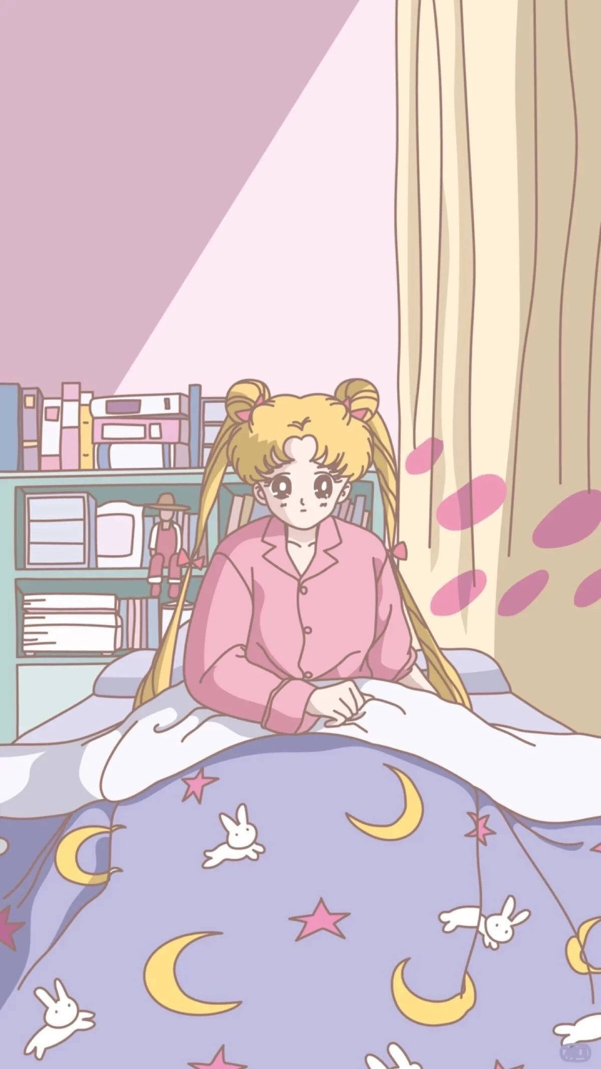 Usagi despierta Sailor Moon iPhone Fondos de pantalla