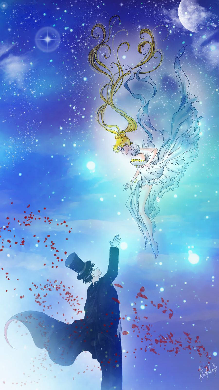 Usagi y Tuxedo Mask Sailor Moon iPhone Fondos de pantalla