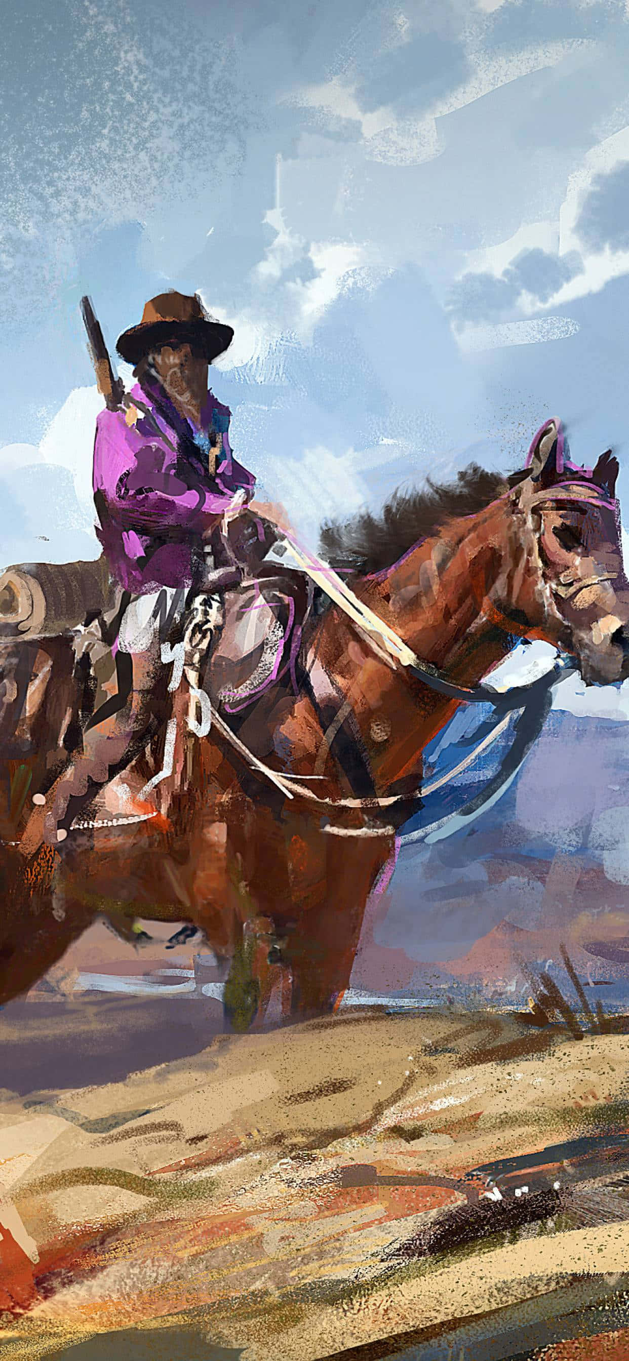 Vaqueros del Oeste para iPhone Fondos de pantalla