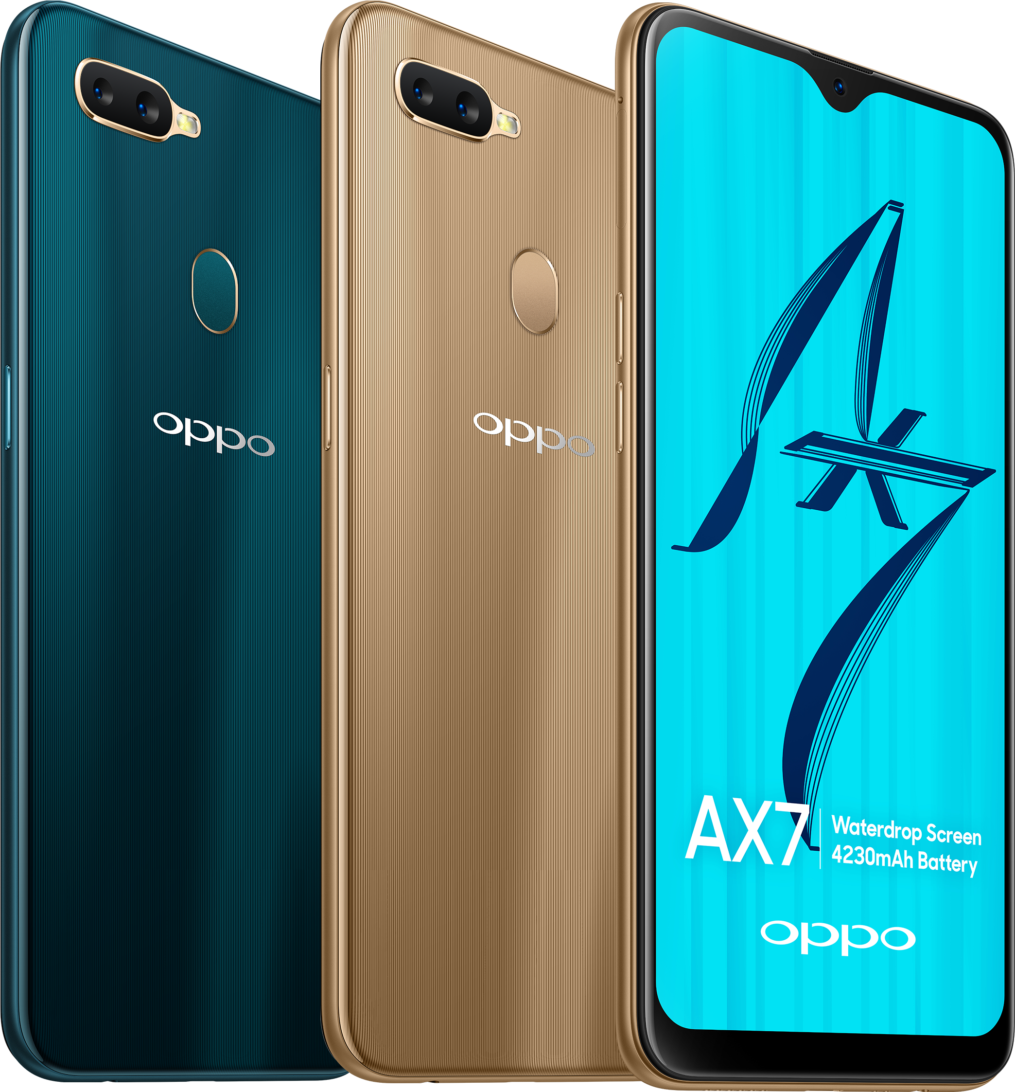 Variantes de dos colores del Oppo A X7 Fondos de pantalla
