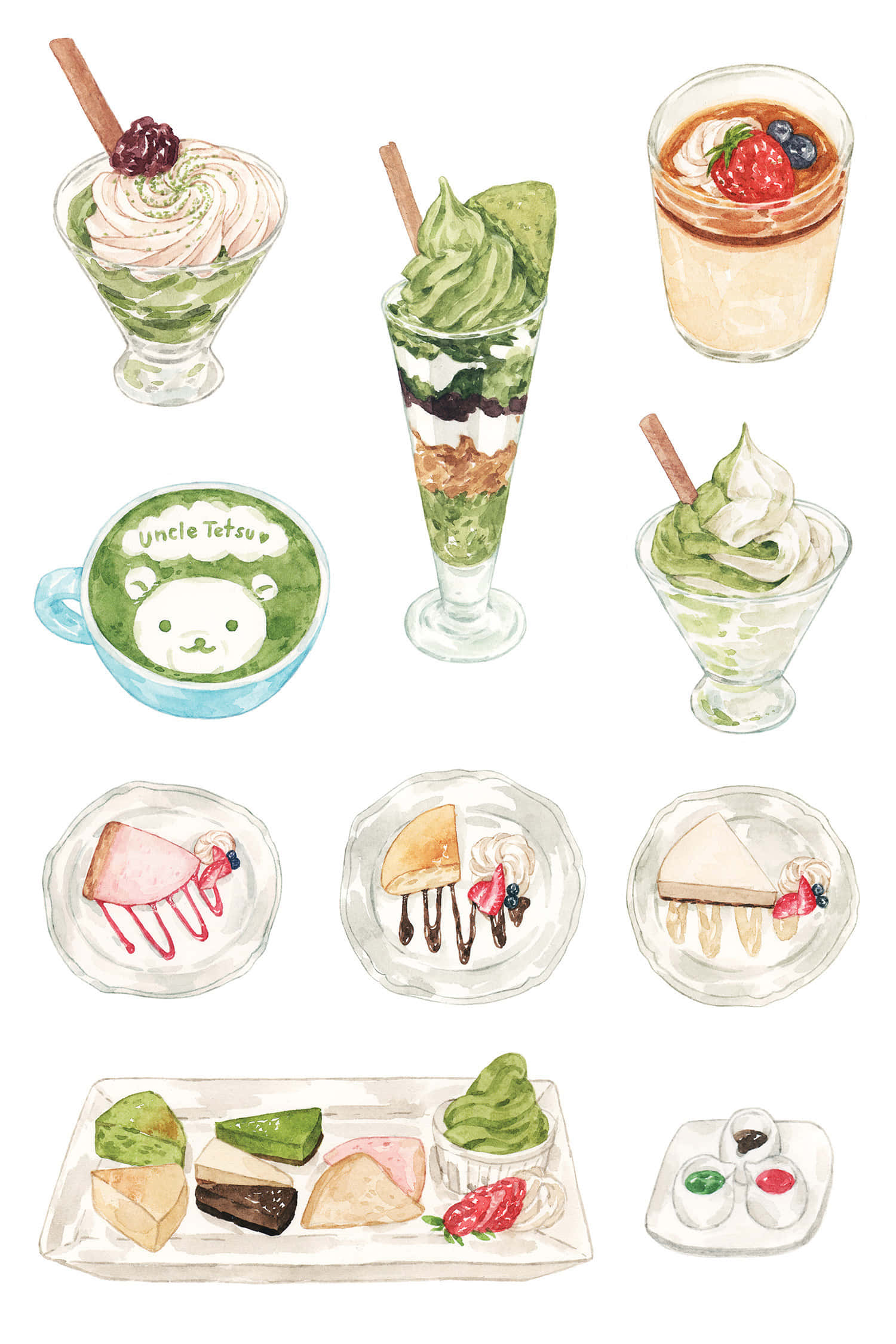 Variedad Deliciosa de Dulces Japoneses Fondos de pantalla