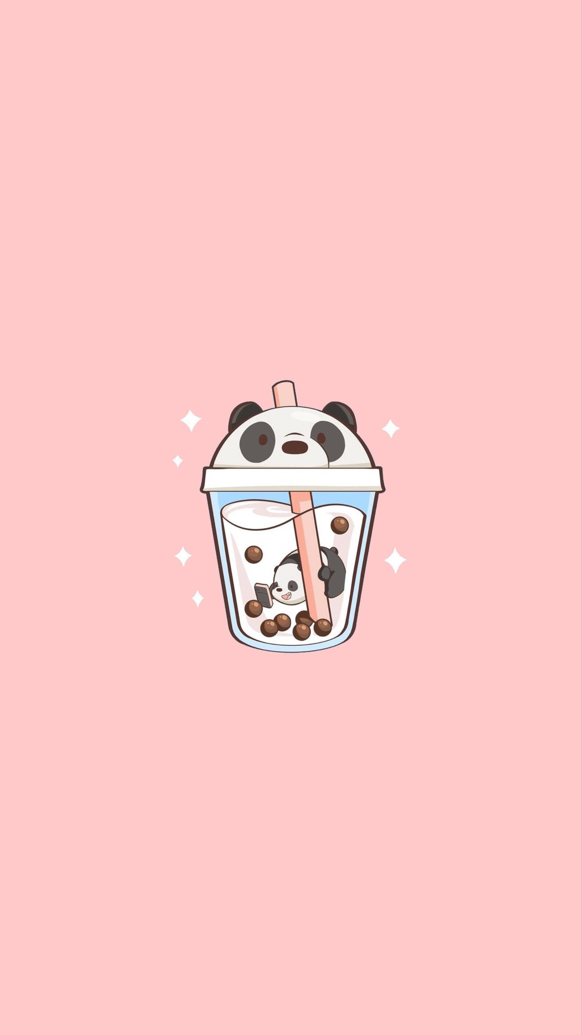 Vaso térmico estético de panda Fondos de pantalla