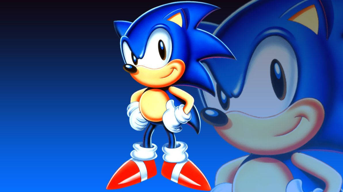Fondo de pantalla del héroe supersónico Sonic con velocidad supersónica.