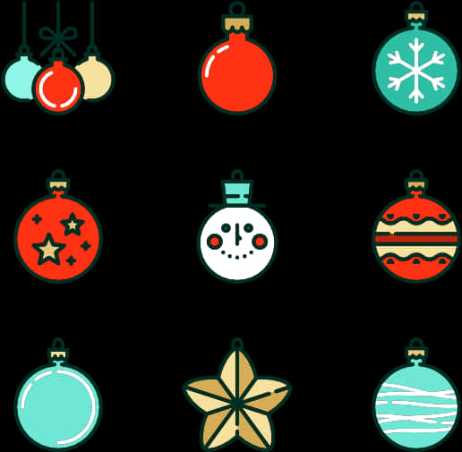 Vector de Adornos Navideños Variados Fondos de pantalla