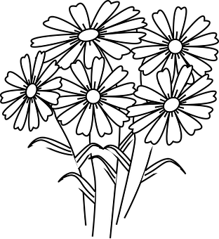 Vector de Margarita en Blanco y Negro Fondos de pantalla