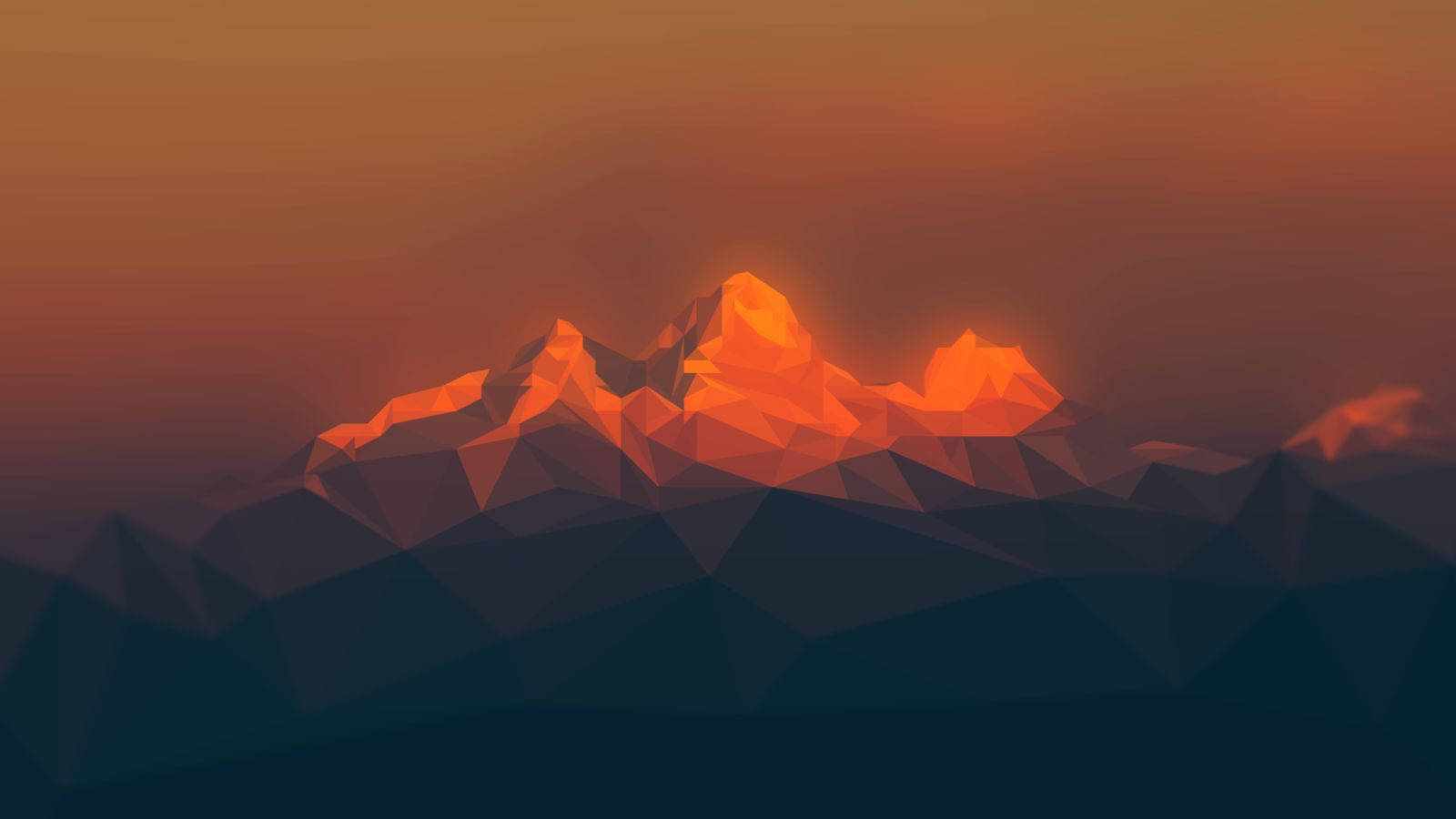 Vector de Montaña Roja Cubista Fondos de pantalla