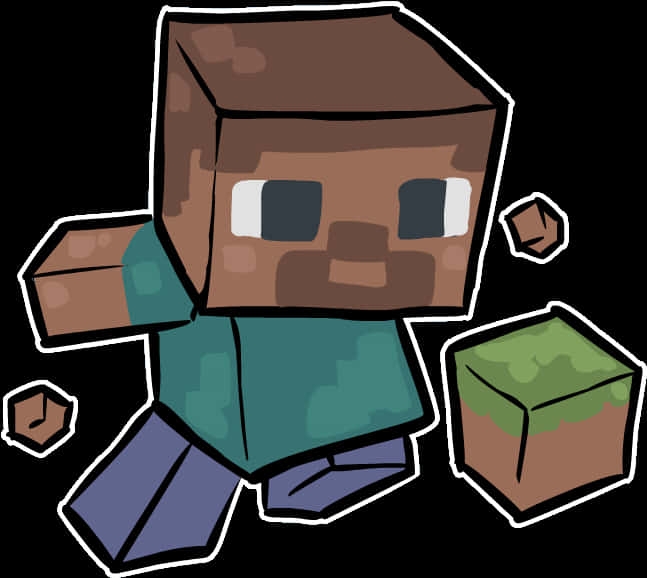 Vector de personaje y bloques de Minecraft Fondos de pantalla
