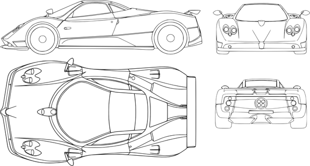 Vector de Plano de Auto Deportivo Fondos de pantalla