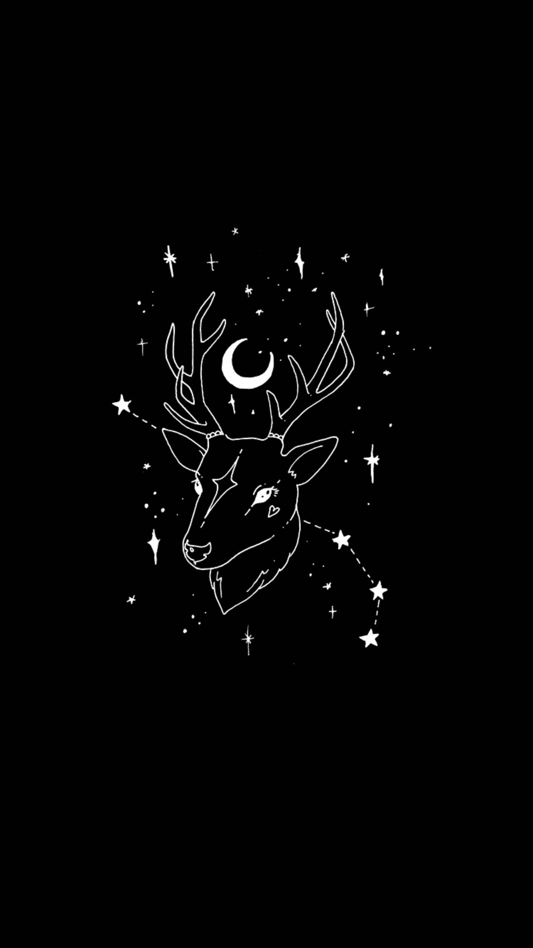 Venado Mágico con Estilo de Bruja Fondos de pantalla