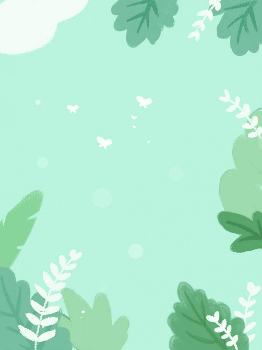Verdes Frondosos en Pastel Lindo Fondos de pantalla