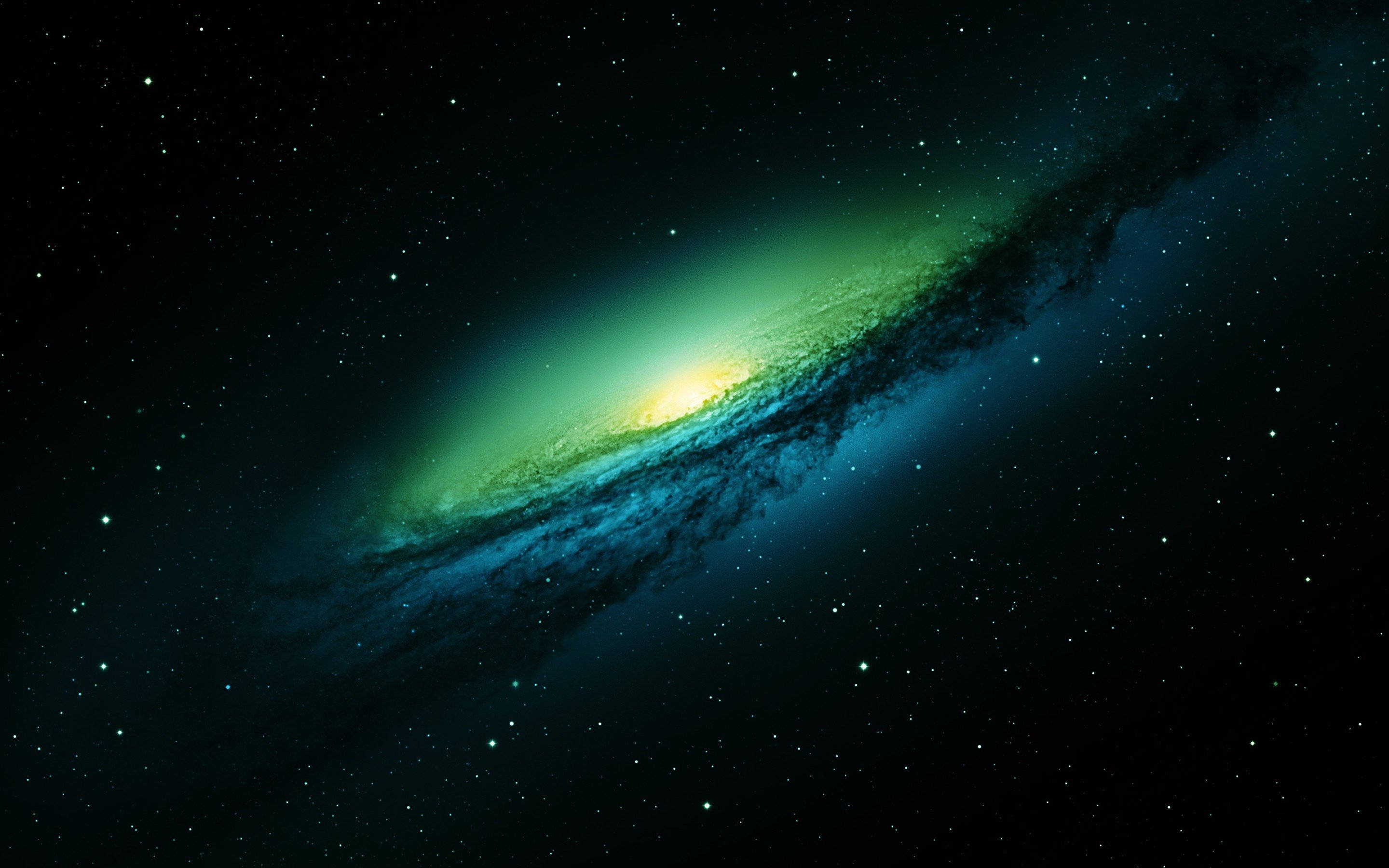 Vía Láctea Verde Espacial Fondos de pantalla