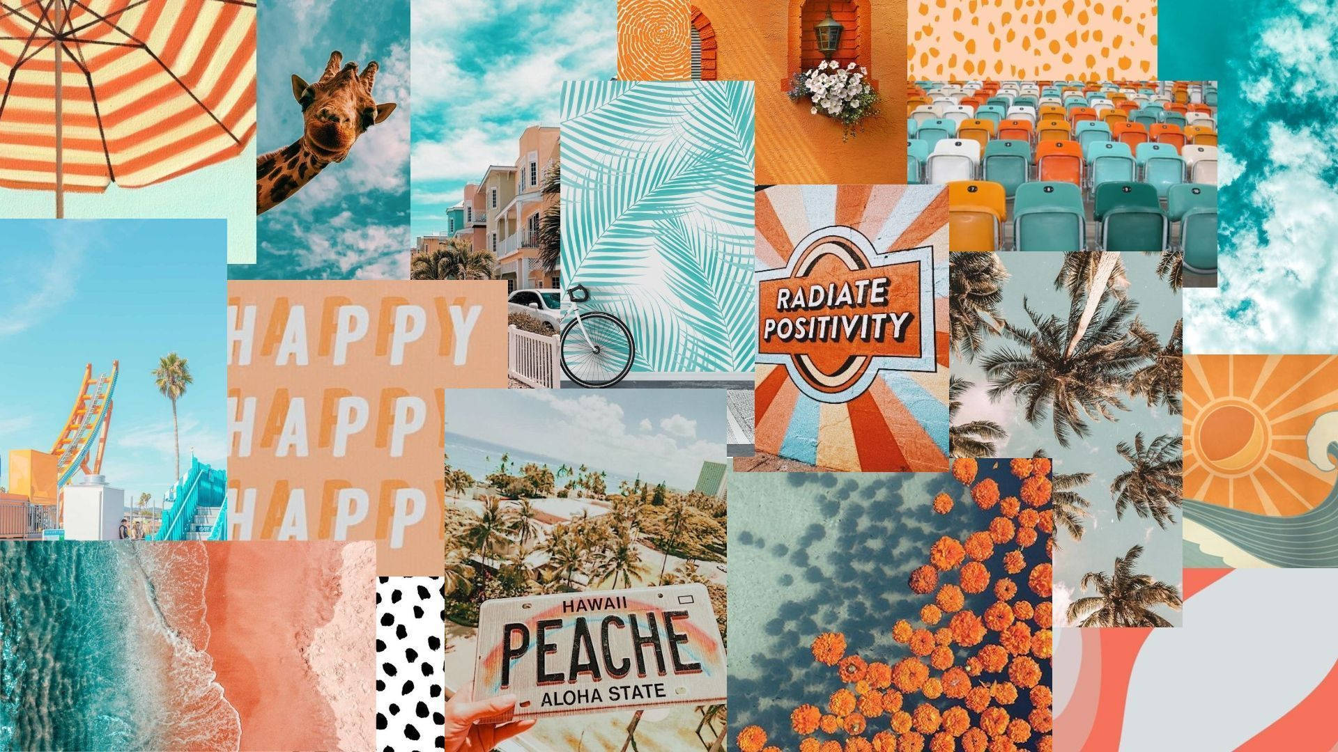 Vibraciones de Verano Retro Pastel Fondos de pantalla