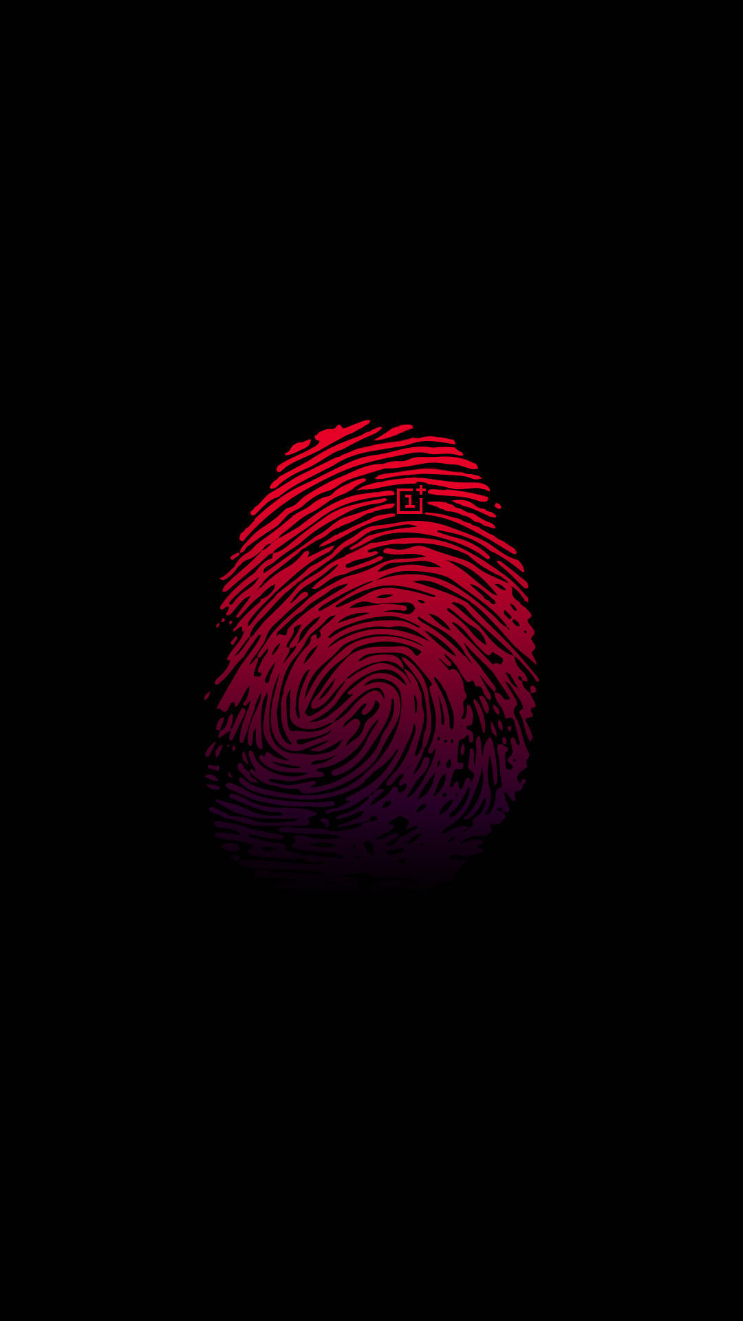 Vibrant OnePlus Red Thumbprint Image Fondos de pantalla