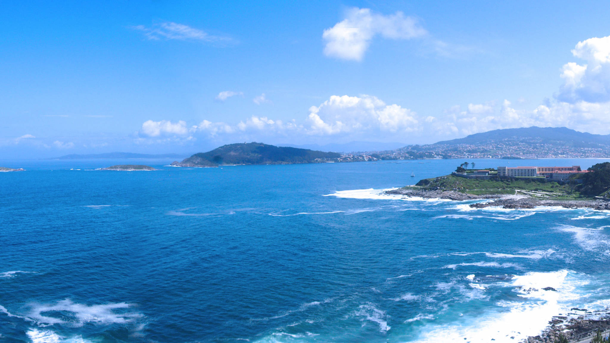 Vista al Océano de Baiona España Fondos de pantalla