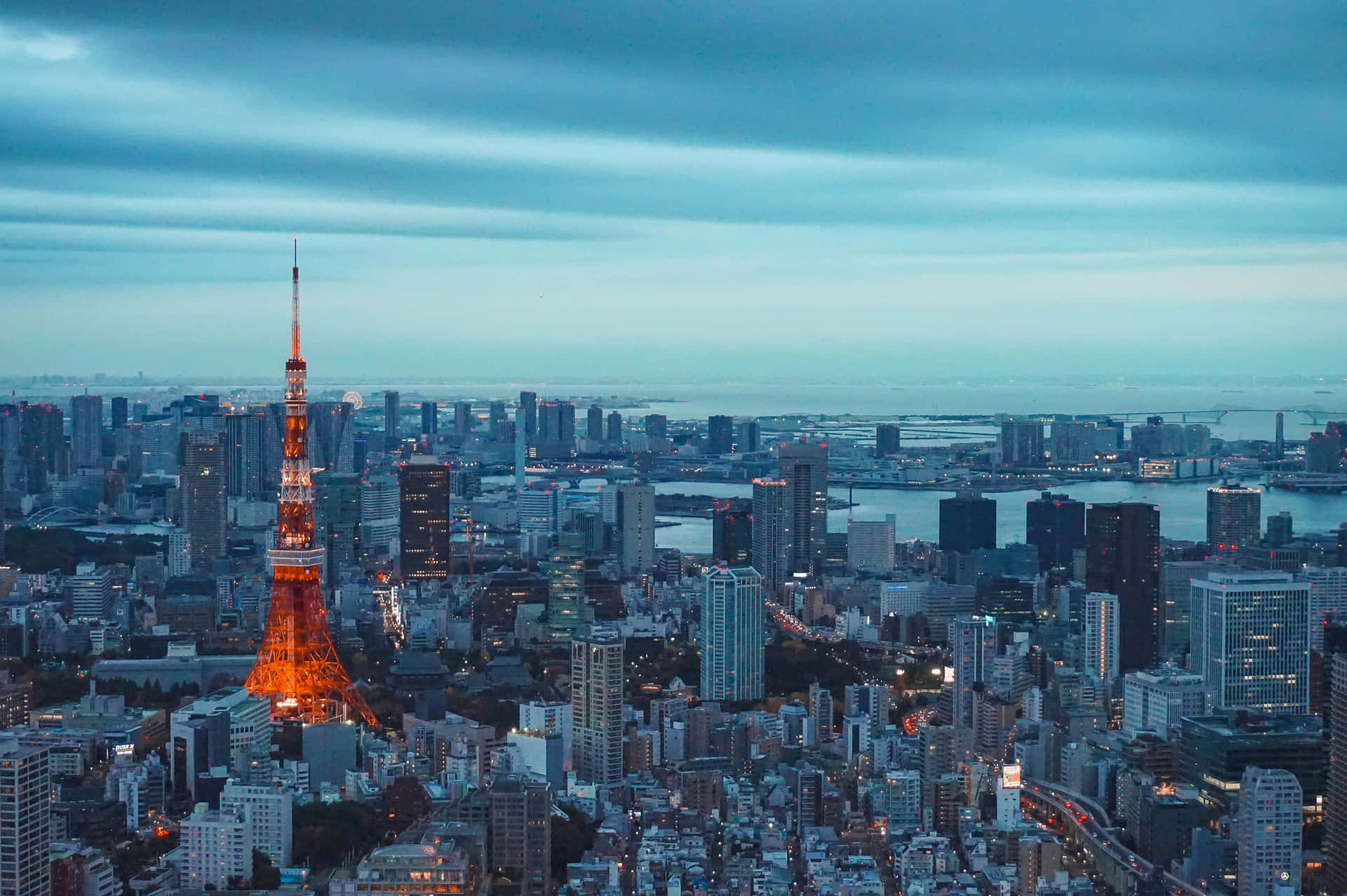 Vista completa de la ciudad de Tokio en Japón Fondos de pantalla