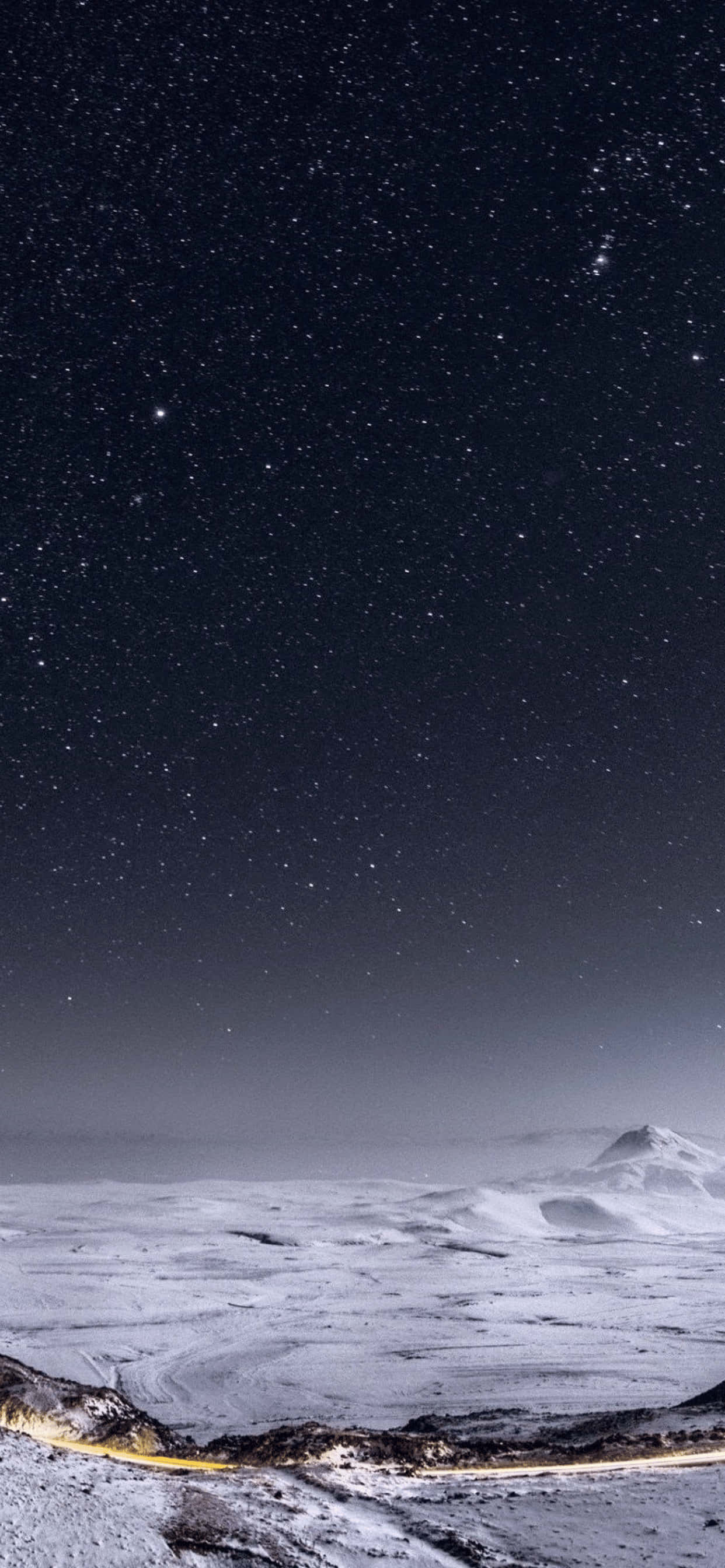 Vista del cielo nocturno fondo de invierno para iPhone XS Max Fondos de pantalla