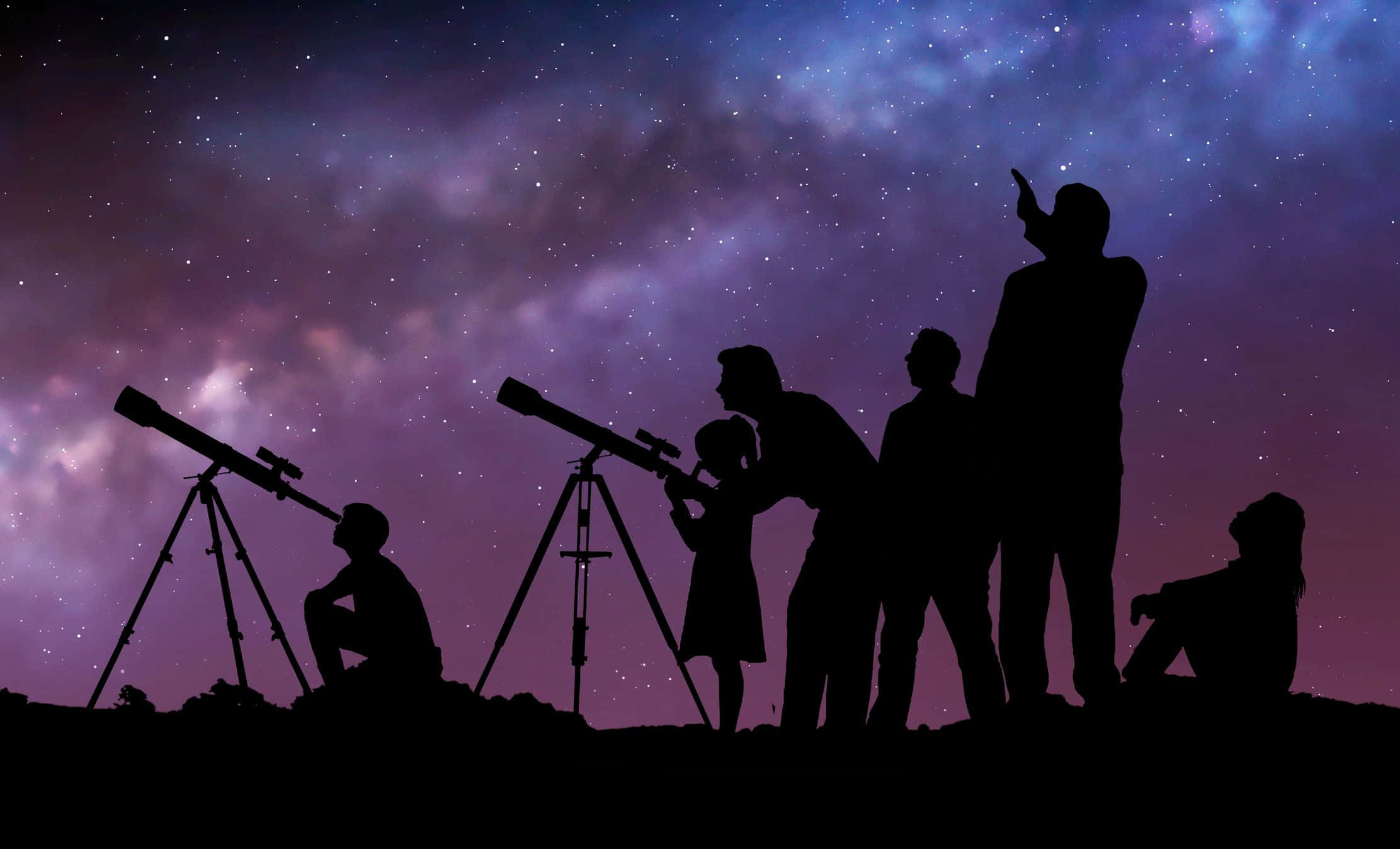 Vista espectacular de una noche estrellada Fondos de pantalla